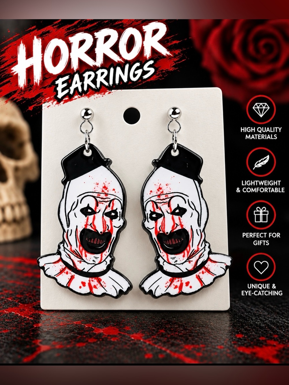 ✨ NEW ✨ Horror Art The Clown Earrings ✨